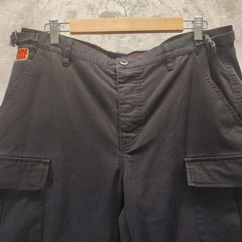 EMPYRE Pants Mens 32x28 Black Utility Pockets Adjustable Waist Workwear Cargo